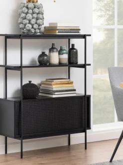 Librerías|Estanterías></noscript> Estantería con puertas correderas Angus