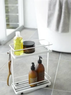 Accesorios De Baño|Jarrones>Yamazaki Estantería de baño con ruedas Tower Blanco