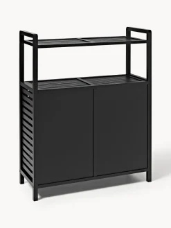 Armarios De Baño|Estanterías De Baño></noscript>Westwing Collection Estantería de baño de bambú con cestos de ropa Kit Negro