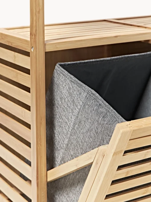 Armarios De Baño|Estanterías De Baño>Westwing Collection Estantería de baño de con cestos de ropa Kit Bambú