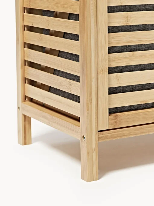 Armarios De Baño|Estanterías De Baño>Westwing Collection Estantería de baño de con cestos de ropa Kit Bambú