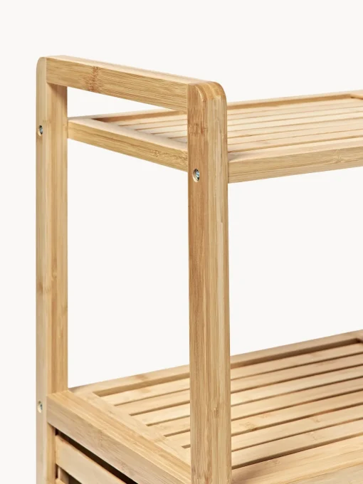 Armarios De Baño|Estanterías De Baño>Westwing Collection Estantería de baño de con cestos de ropa Kit Bambú