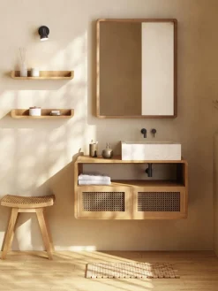 Discount Estantería de baño de madera de teca Sabiela Armarios De Baño|Armarios De Baño