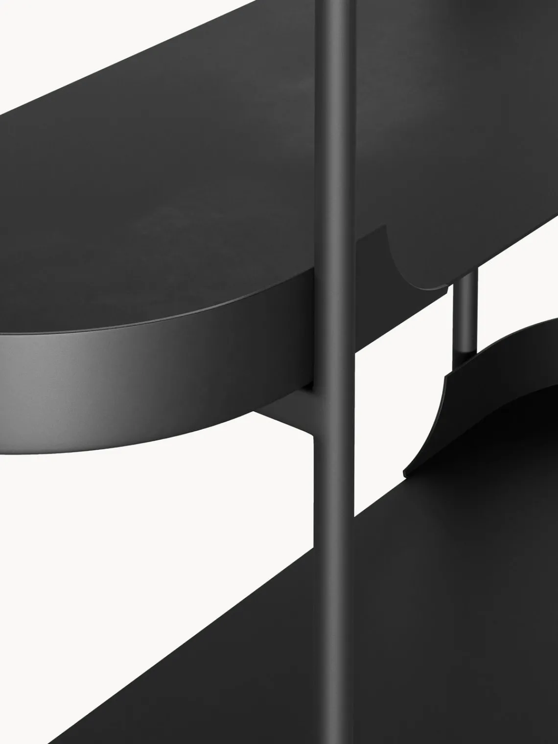 Librerías|Estanterías>Westwing Collection Estantería de metal alta Taru Negro mate