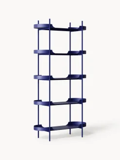 Librerías|Estanterías></noscript>Westwing Collection Estantería de metal alta Taru Azul real mate