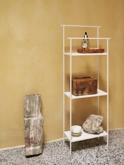 Estanterías De Baño|Librerías>Ferm Living Estantería de metal Dora Blanco mate
