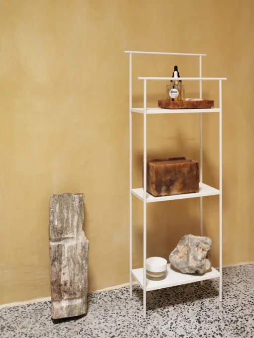Estanterías De Baño|Librerías>Ferm Living Estantería de metal Dora Blanco mate