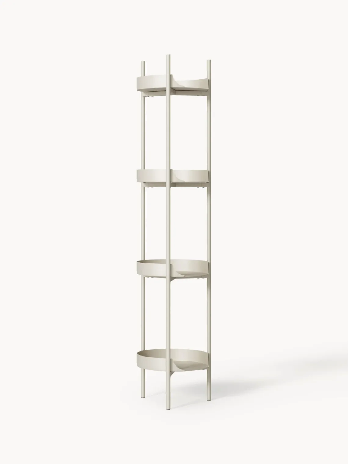 Librerías|Estanterías>Westwing Collection Estantería de metal estrecha Taru Beige claro, mate