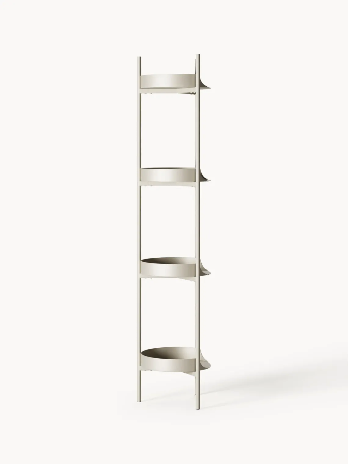 Librerías|Estanterías>Westwing Collection Estantería de metal estrecha Taru Beige claro, mate