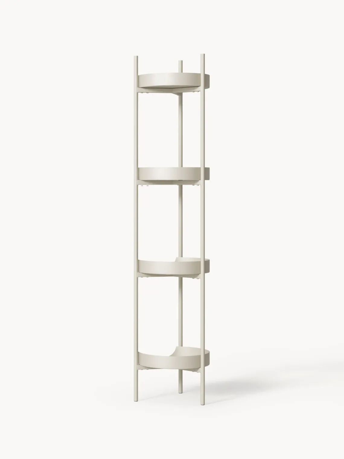 Librerías|Estanterías>Westwing Collection Estantería de metal estrecha Taru Beige claro, mate