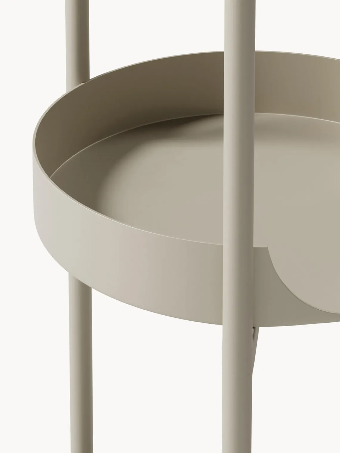 Librerías|Estanterías>Westwing Collection Estantería de metal estrecha Taru Beige claro, mate