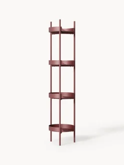 Librerías|Estanterías>Westwing Collection Estantería de metal estrecha Taru Rojo vino mate