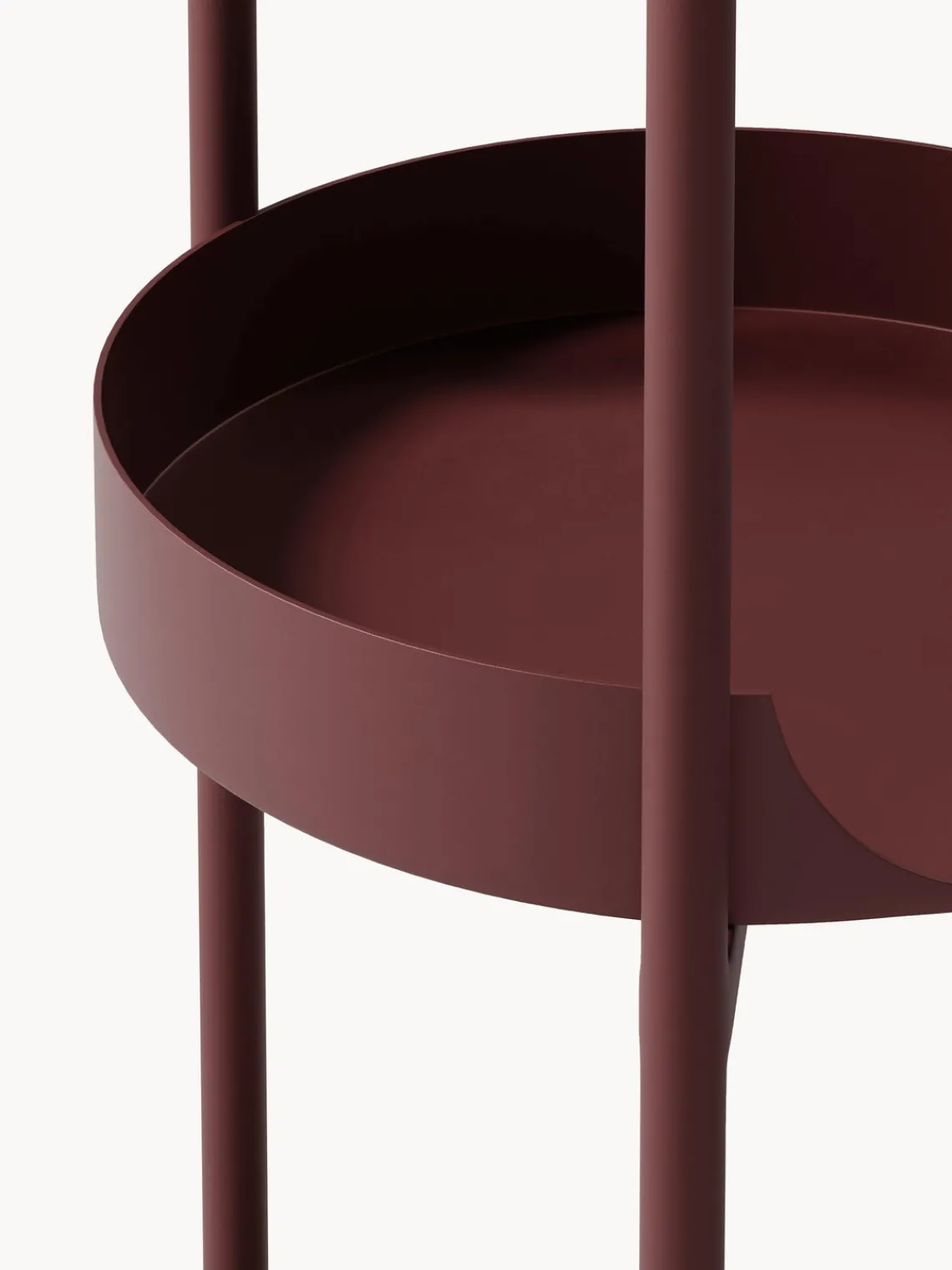 Librerías|Estanterías>Westwing Collection Estantería de metal estrecha Taru Rojo vino mate