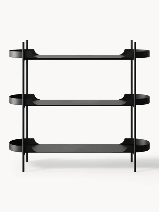 Librerías|Estanterías>Westwing Collection Estantería de metal Taru Negro mate