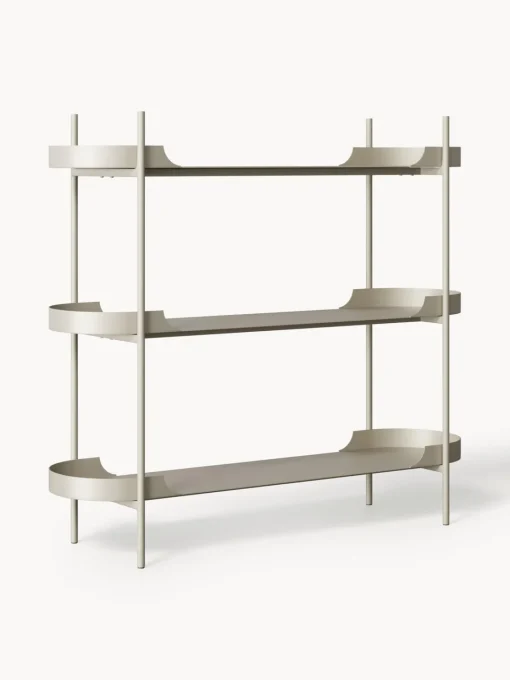 Librerías|Estanterías>Westwing Collection Estantería de metal Taru Beige claro mate