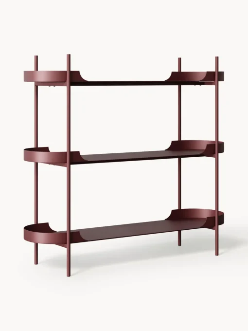 Librerías|Estanterías>Westwing Collection Estantería de metal Taru Rojo vino mate