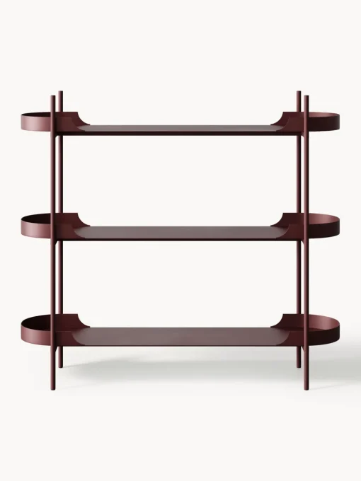 Librerías|Estanterías>Westwing Collection Estantería de metal Taru Rojo vino mate