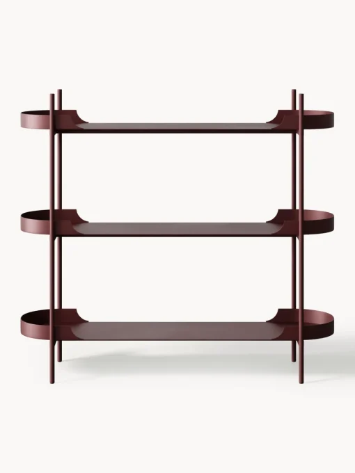 Librerías|Estanterías>Westwing Collection Estantería de metal Taru Rojo vino mate
