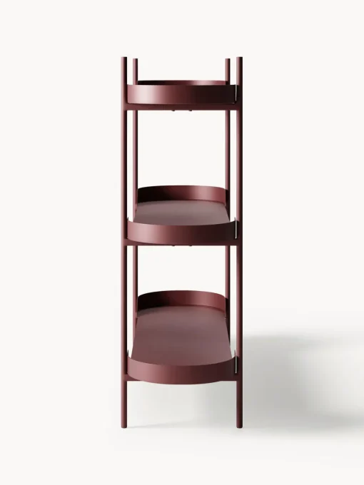 Librerías|Estanterías>Westwing Collection Estantería de metal Taru Rojo vino mate