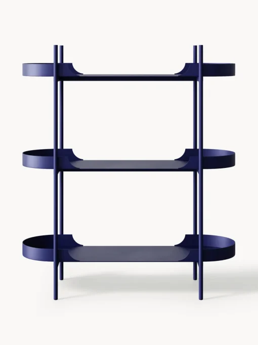 Librerías|Estanterías>Westwing Collection Estantería de metal Taru Azul real mate