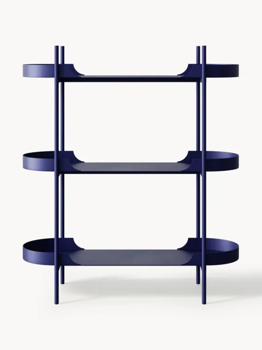 Librerías|Estanterías>Westwing Collection Estantería de metal Taru Azul real mate