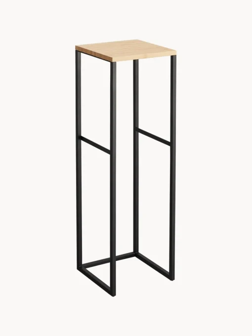 Estanterías De Baño|Librerías>Yamazaki Estantería estrecha de metal y bambú Tower Negro