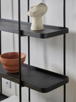 Librerías|Estanterías De Oficina></noscript>Westwing Collection Estantería grande de madera Renne Madera de fresno lacada en negro