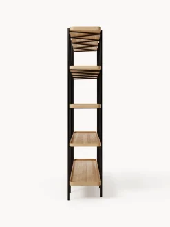 Librerías|Estanterías De Oficina></noscript>Westwing Collection Estantería grande de madera Renne Madera de fresno, negro