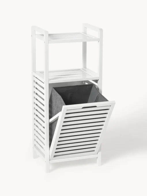 Cestos De La Ropa|Jarrones>Westwing Collection Estanteria de baño con cesta de lavandería Kit Blanco