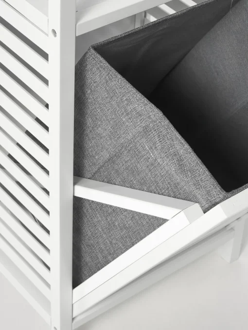 Cestos De La Ropa|Jarrones>Westwing Collection Estanteria de baño con cesta de lavandería Kit Blanco