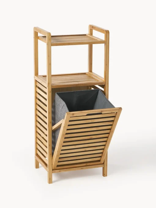 Cestos De La Ropa|Estanterías De Baño>Westwing Collection Estanteria de baño con cesta de lavandería Kit Madera de bambú