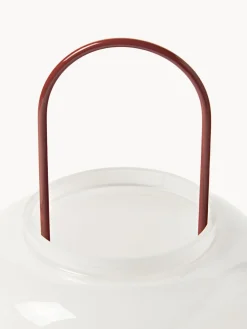 Farolillos|Jarrones></noscript>Westwing Collection Farolillo soplado Lumino, 26 cm Blanco, rojo vino