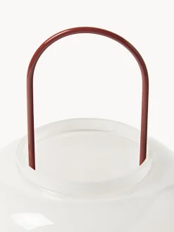 Farolillos|Jarrones></noscript>Westwing Collection Farolillo soplado Lumino, 26 cm Blanco, rojo vino
