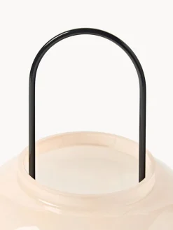Farolillos|Jarrones></noscript>Westwing Collection Farolillo soplado Lumino, 35 cm Rosa claro, negro