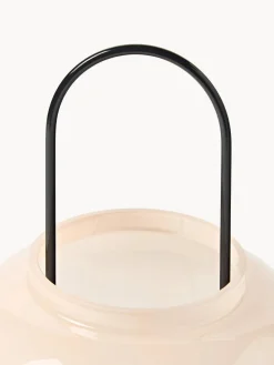 Farolillos|Jarrones></noscript>Westwing Collection Farolillo soplado Lumino, 35 cm Rosa claro, negro