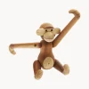 Jarrones|Figuras Decorativas>KAY BOJESEN Figura decorativa de madera de teca artesanal Monkey, 10 cm