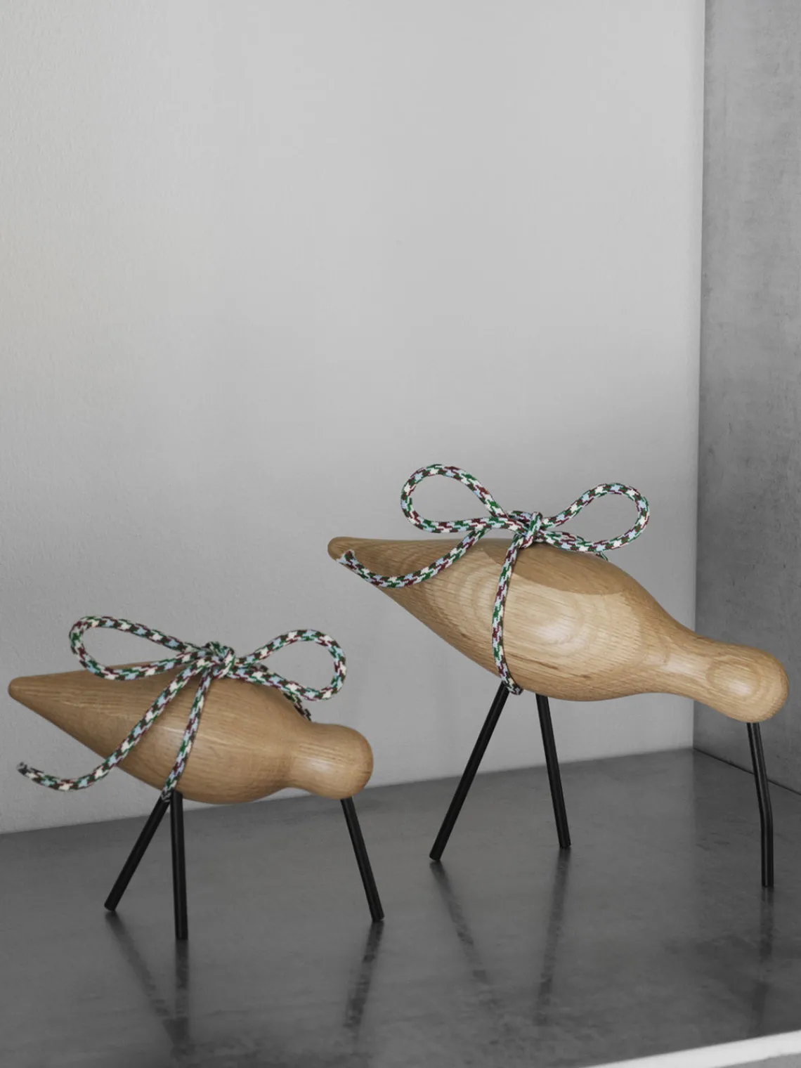 Figuras Decorativas|Jarrones>Normann Copenhagen Figura decorativa Shorebird Madera de roble, negro