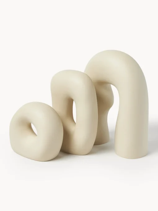 Jarrones|Figuras Decorativas>Westwing Collection Figuras decorativas Alenda, 3 uds. Blanco Off White