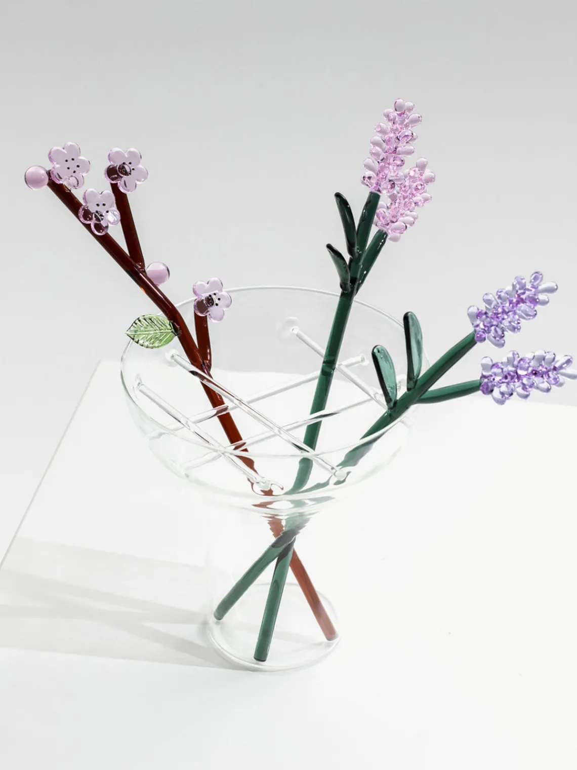 Figuras Decorativas|Jarrones>ICHENDORF Flor artesanal de vidrio Botanica Rojo, rosa, verde claro