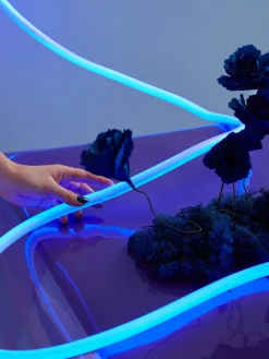 Flores Artificiales|Jarrones></noscript>Studio About Flor artificial artesanal Ice Poppy Azul real