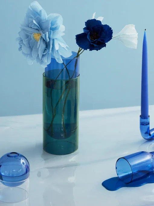 Flores Artificiales|Jarrones>Studio About Flor artificial artesanal Ice Poppy Azul real