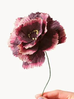 Flores Artificiales|Jarrones></noscript>Studio About Flor artificial artesanal Peony Color berenjena