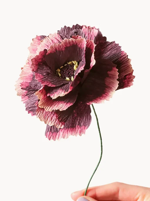 Flores Artificiales|Jarrones>Studio About Flor artificial artesanal Peony Color berenjena