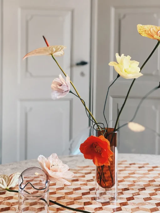 Clearance Flor artificial artesanal Dahlia Flores Artificiales|Jarrones