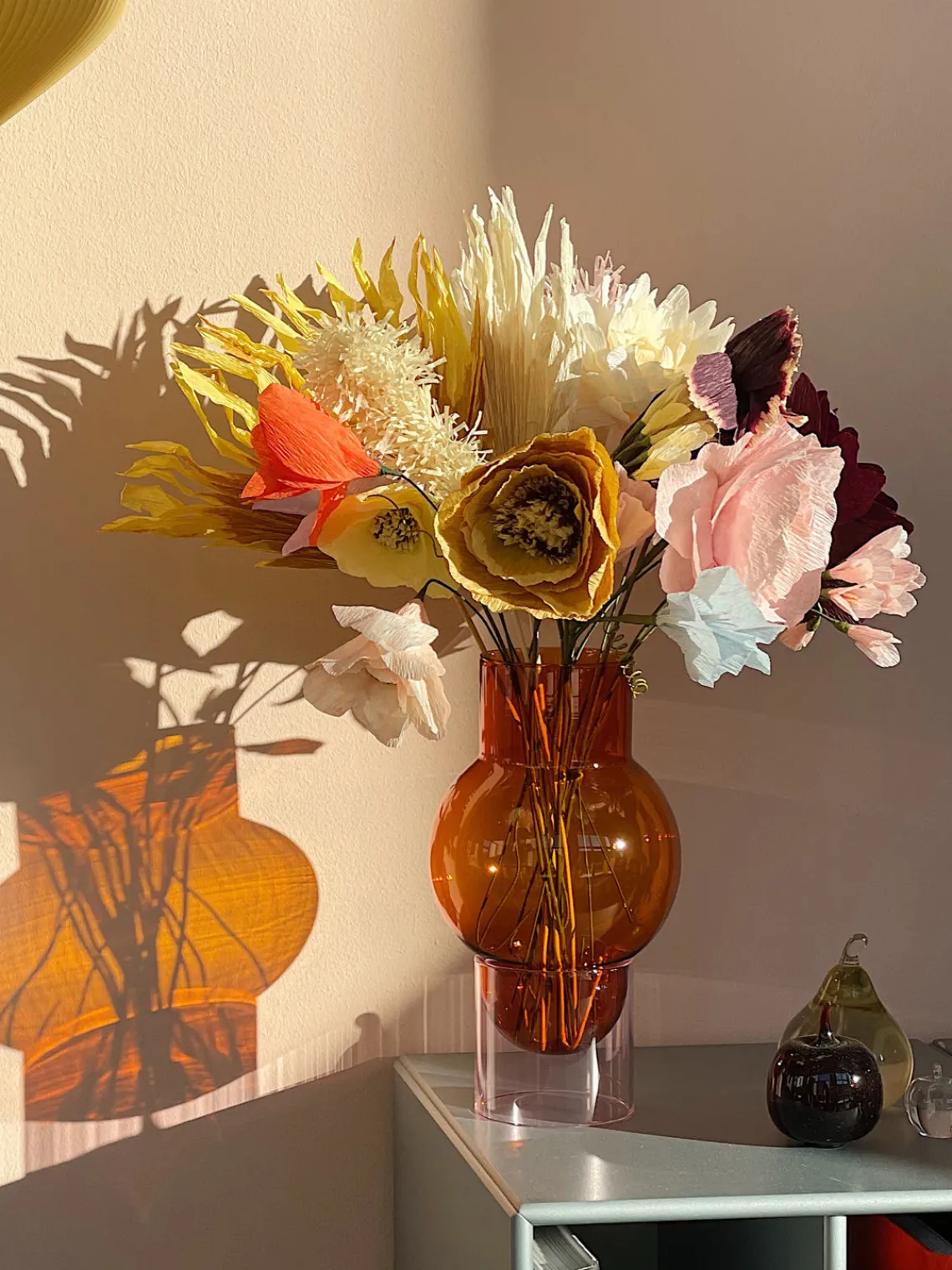 Flores Artificiales|Jarrones>Studio About Flor artificial artesanal Poppy Naranja