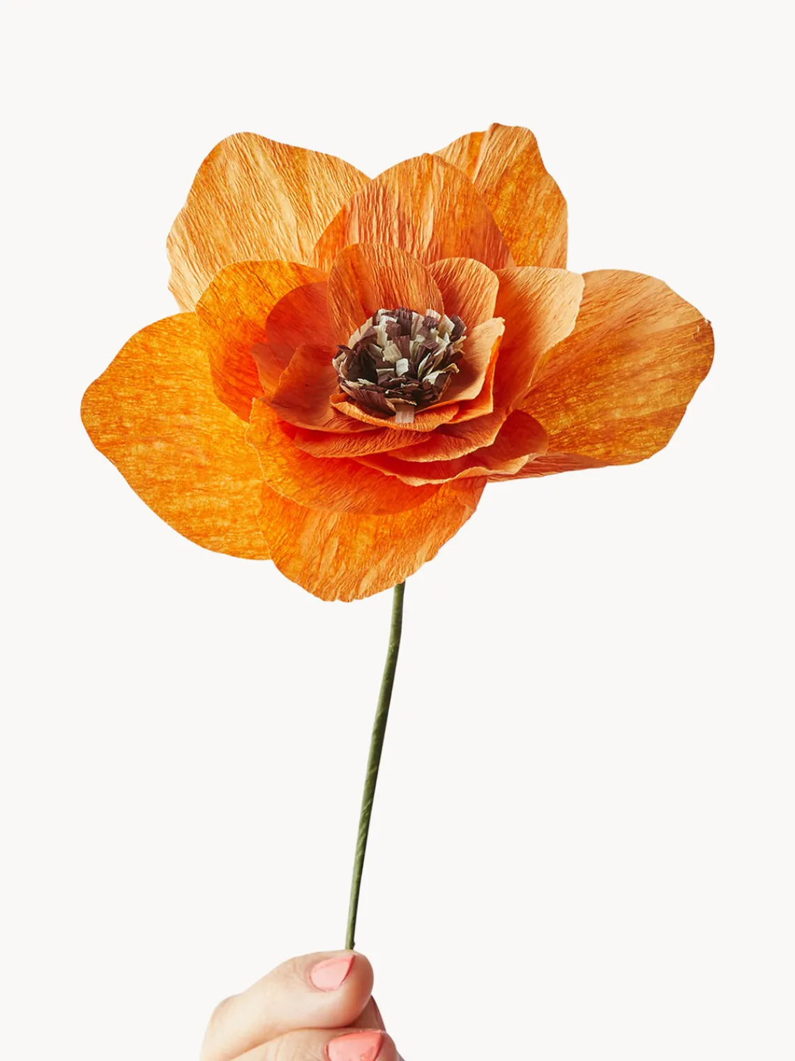 Flores Artificiales|Jarrones>Studio About Flor artificial artesanal Poppy Naranja