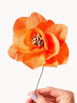 Flores Artificiales|Jarrones></noscript>Studio About Flor artificial artesanal Poppy Naranja