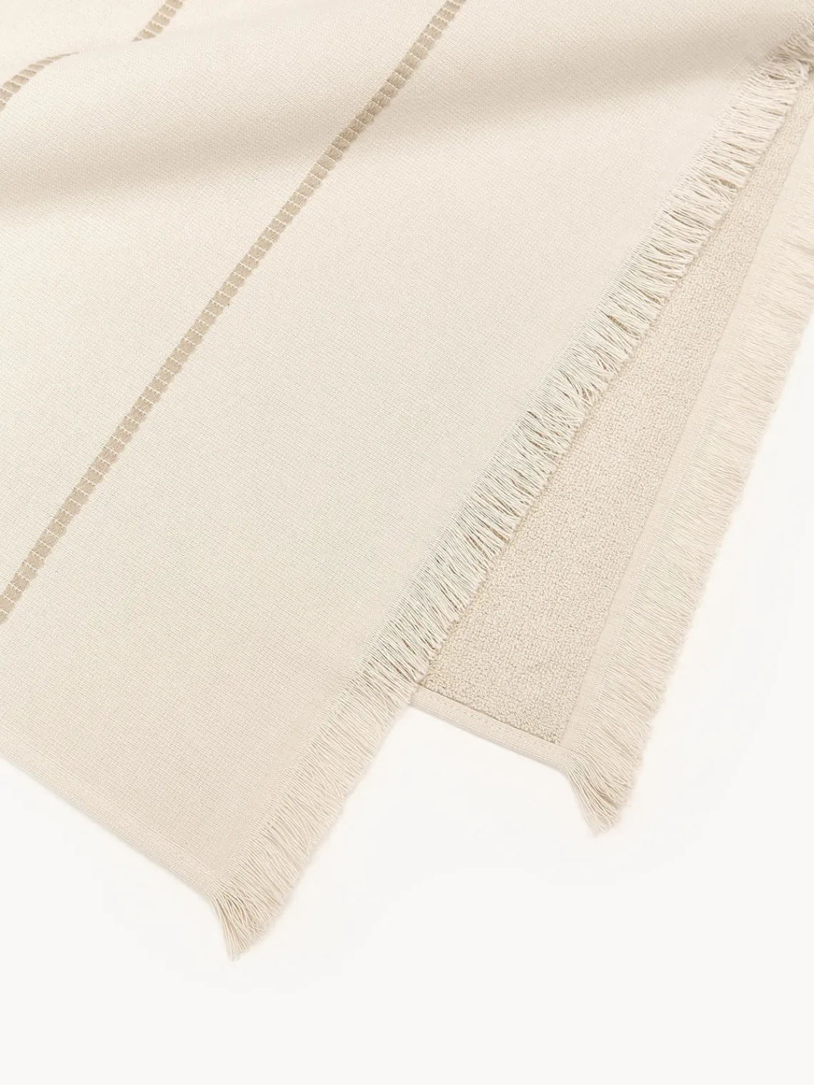 Toallas De Playa|Accesorios De Playa>Westwing Collection Fouta con flecos Elana Blanco crema, beige