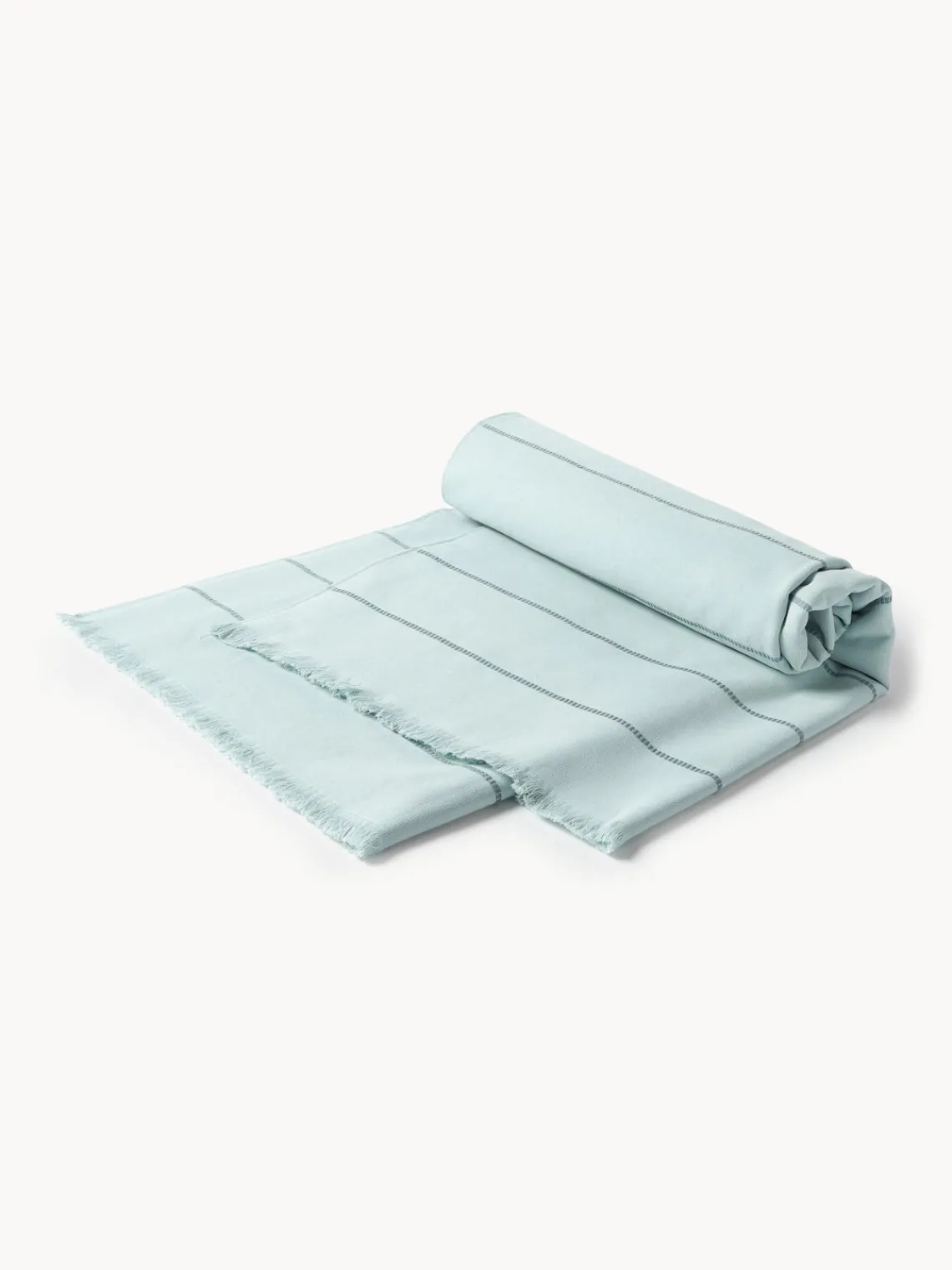 Toallas De Playa|Mantas>Westwing Collection Fouta con flecos Elana Azul claro, azul