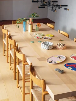 Cuencos Y Platos De Servir|Vajillas Completas></noscript>&k Amsterdam Fuente artesanal de dolomita De La Mer, 33 x 20 cm Rosa pálido, amarillo limón, negro